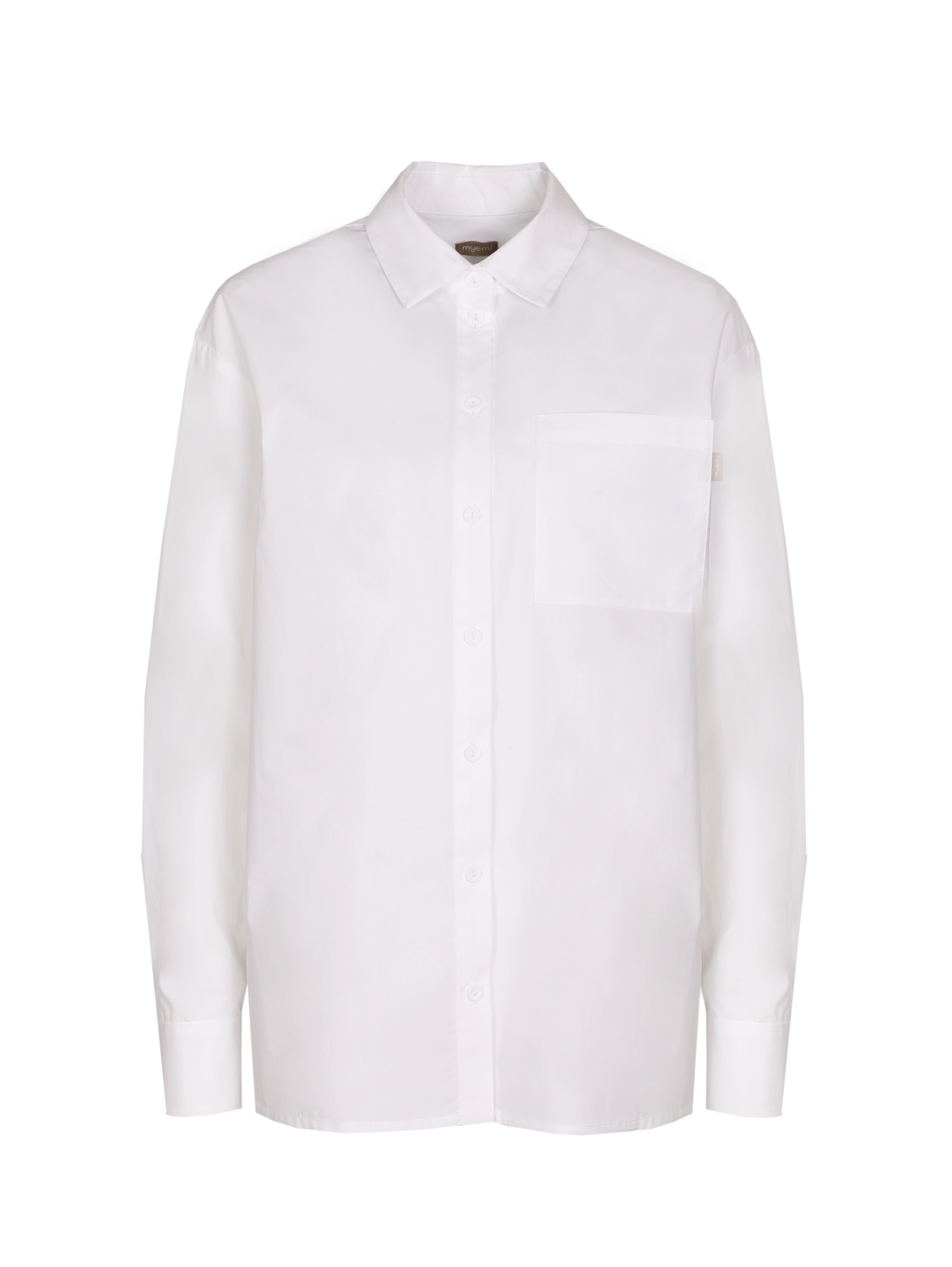 Белая рубашка из хлопка классическая