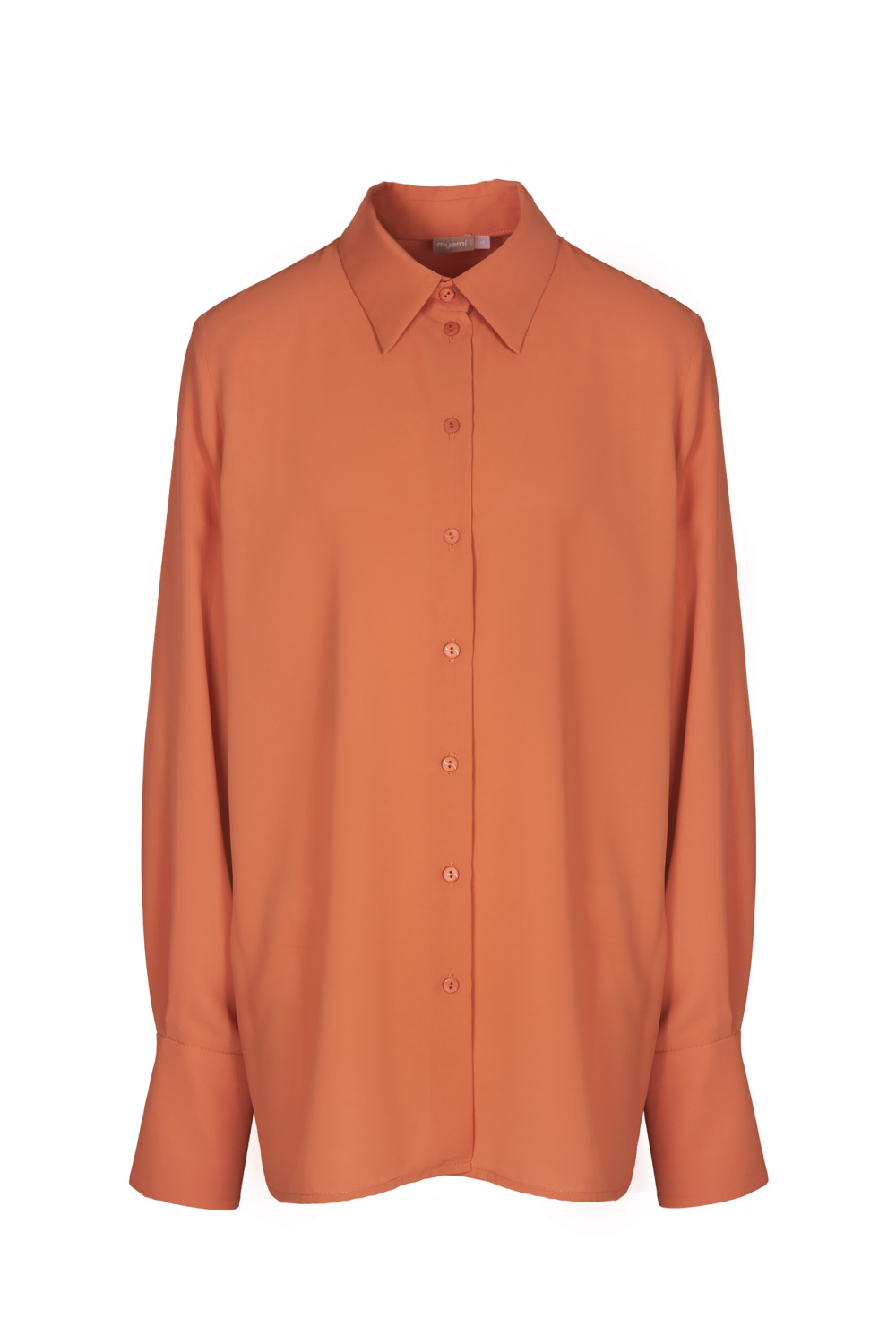 Оранжевая блузка - рубашка